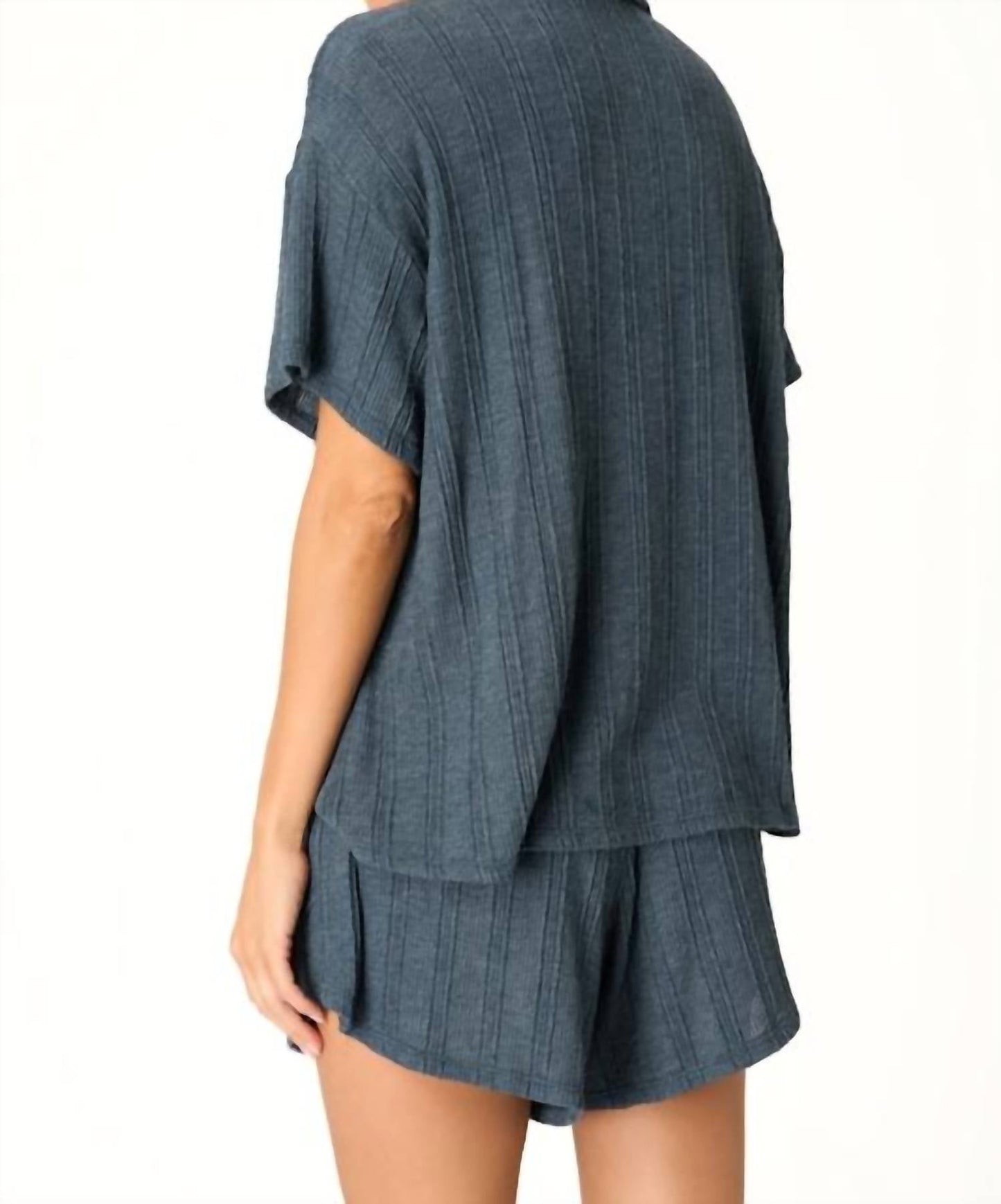 Project Social T - Summer Dreamin' Button Front Sweater Rib Tee