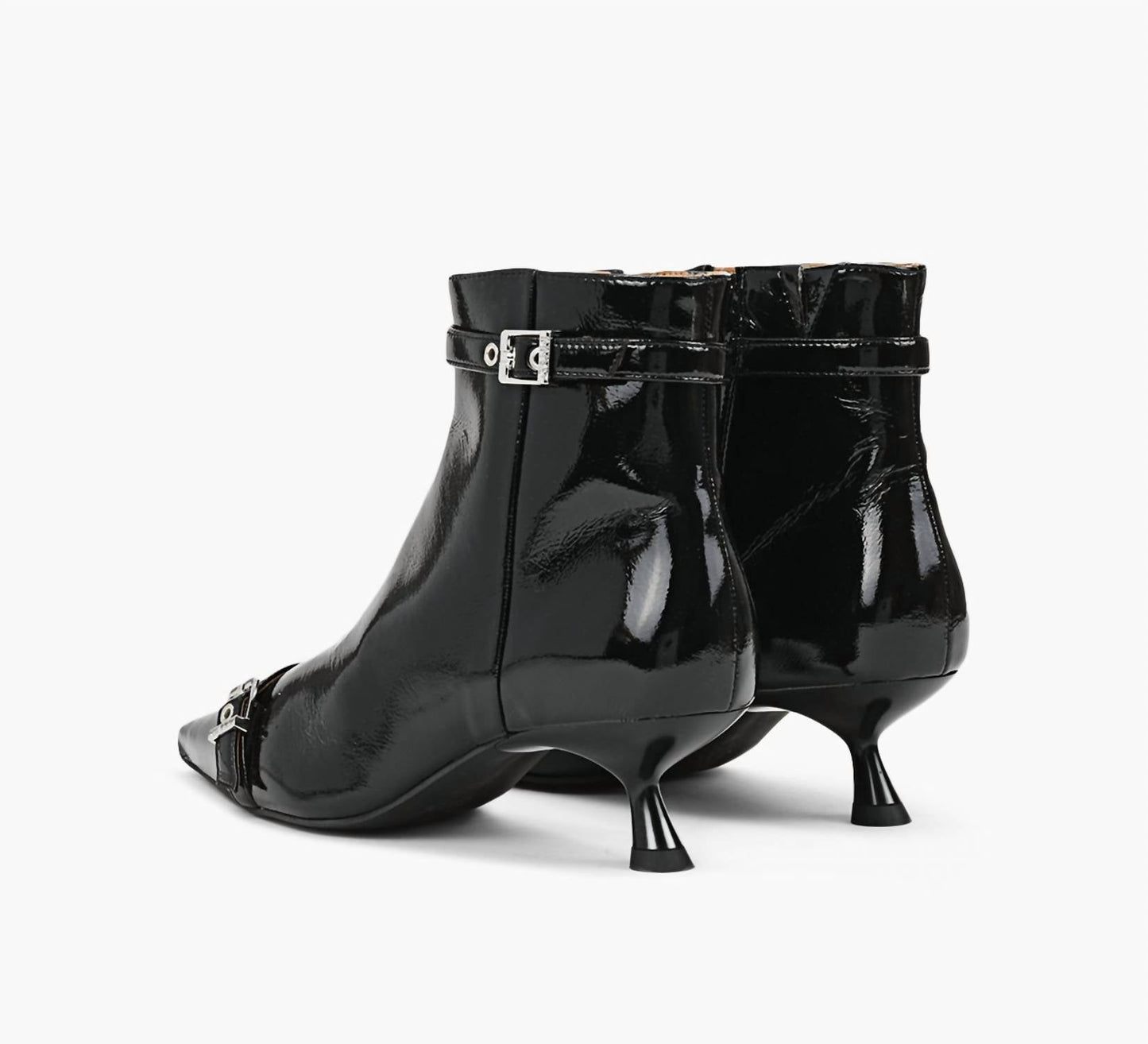 Ganni - Women's Eyelets Kitten Heel Boot