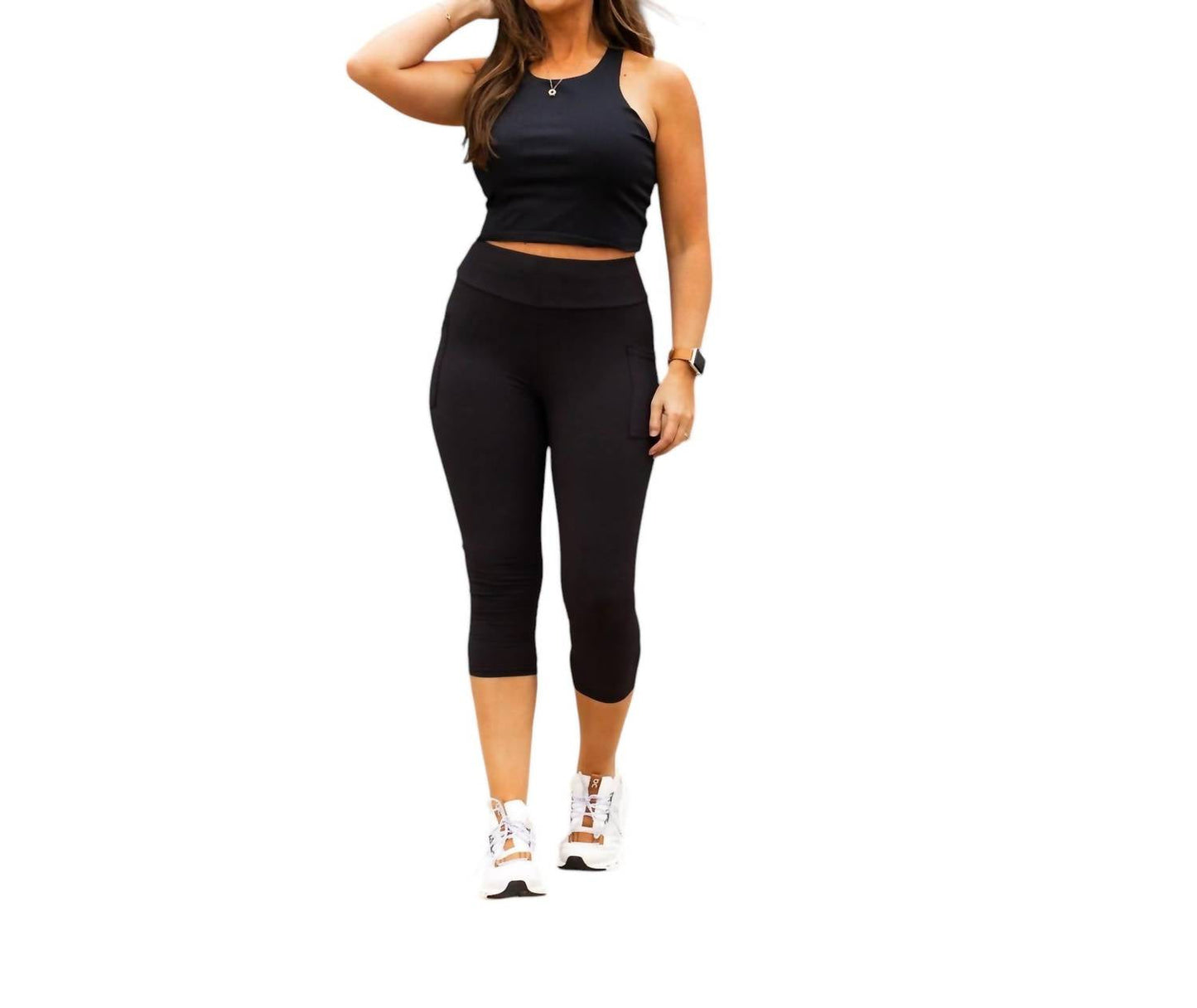 Julia Rose - Cassandra Capri Leggings With Pockets