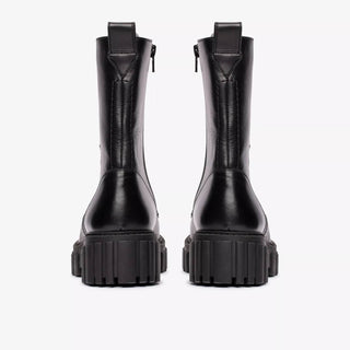 Clarks - Women's Page Lace Leather Lug Sole Side Zip Boots