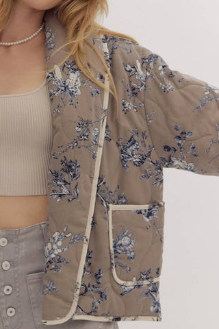 Entro - Layers Of Love Floral Quilted Jacket