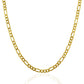 3.5mm 14k Yellow Gold Lite Figaro Chain