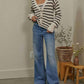By Together - Knit Sweater Striped V-Neck Cardigan