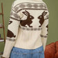 Blu Pepper - Bunny Jacquard Collared Cardigan
