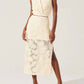 Astr - Sol Textured Floral Knit Midi Skirt