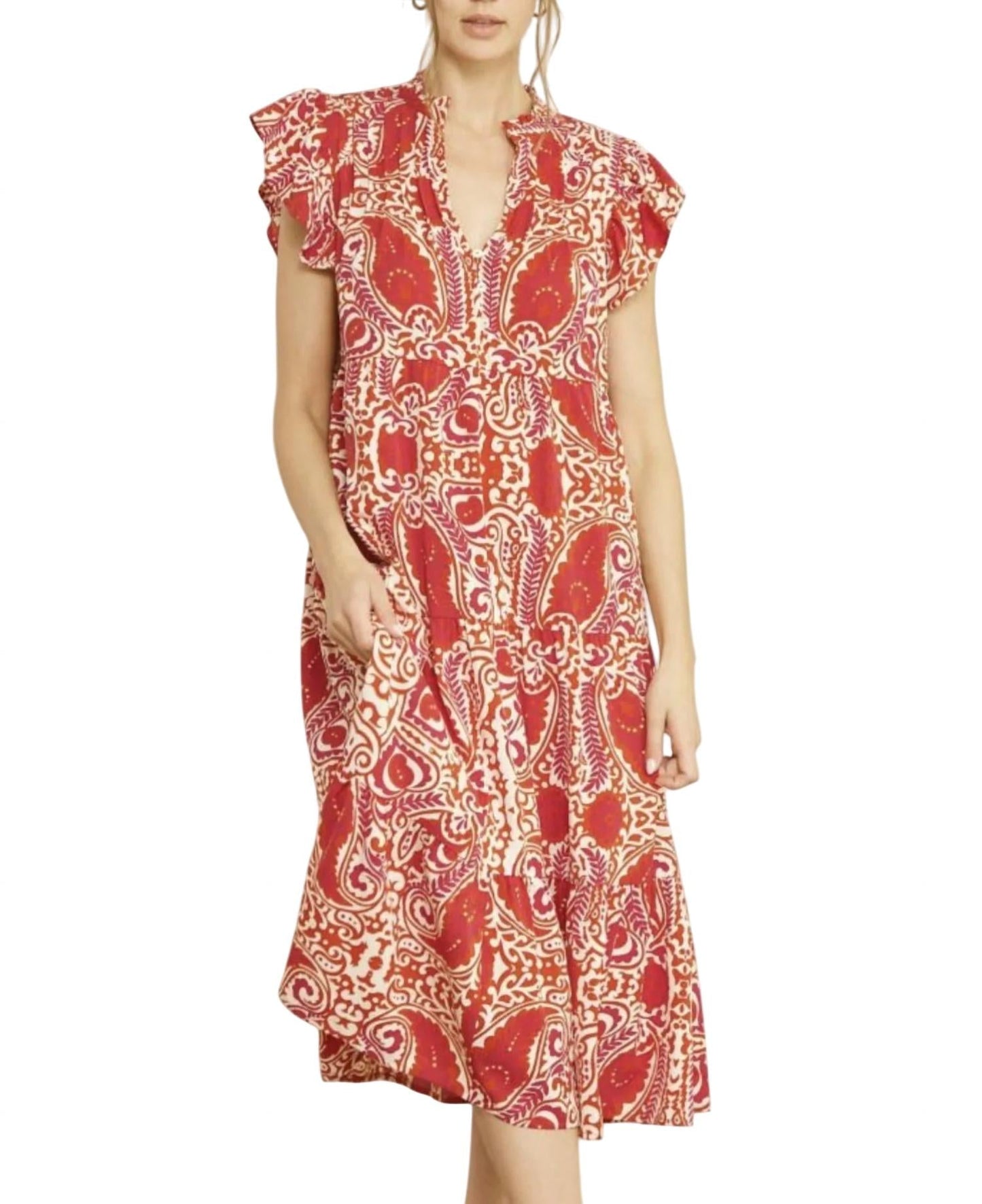 Entro - Print Midi Dress