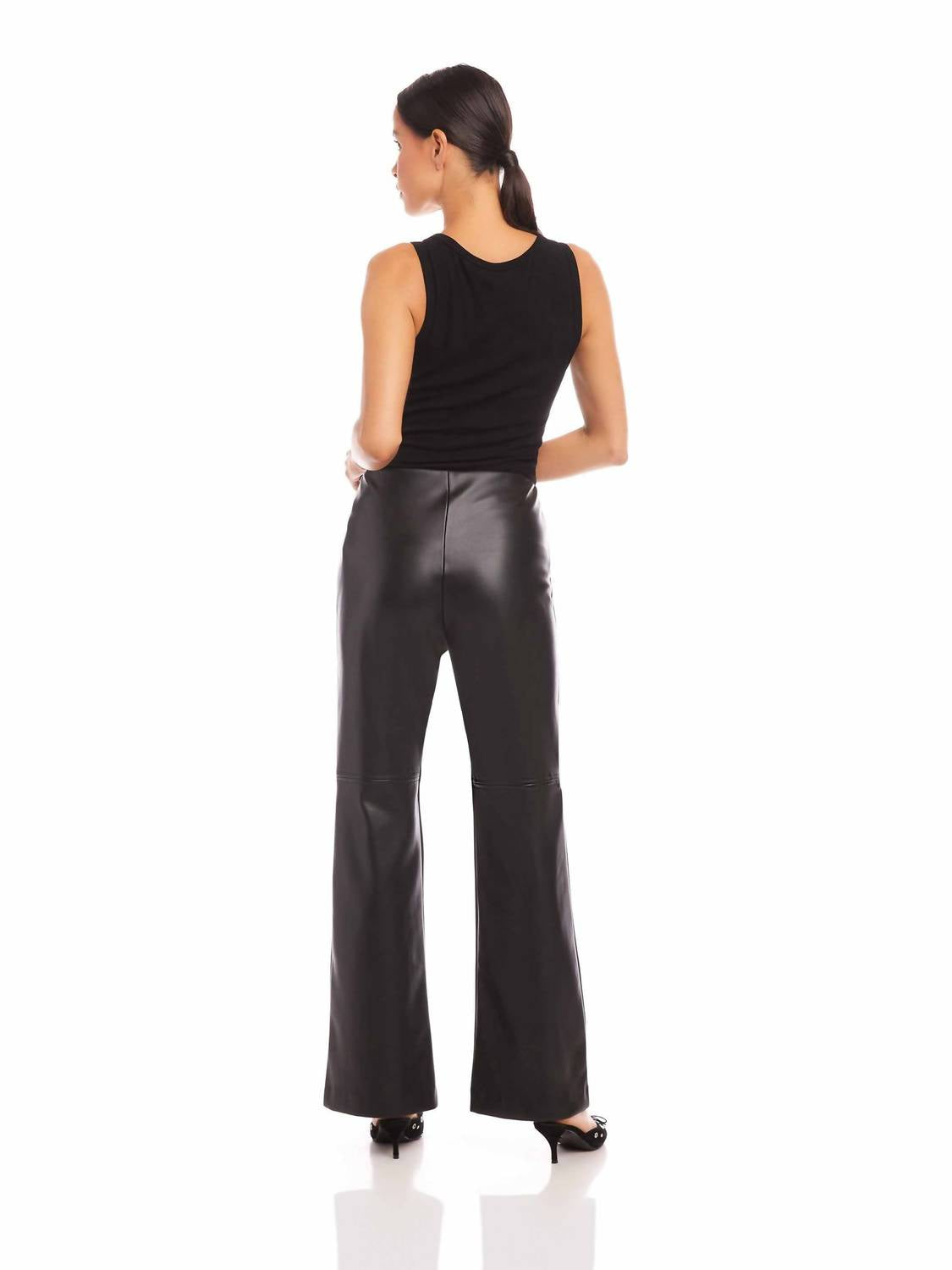 Fifteen Twenty - Finley Faux Leather Wide-leg Pants