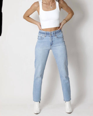 Habitual - High Rise Pleated Waistband Jeans