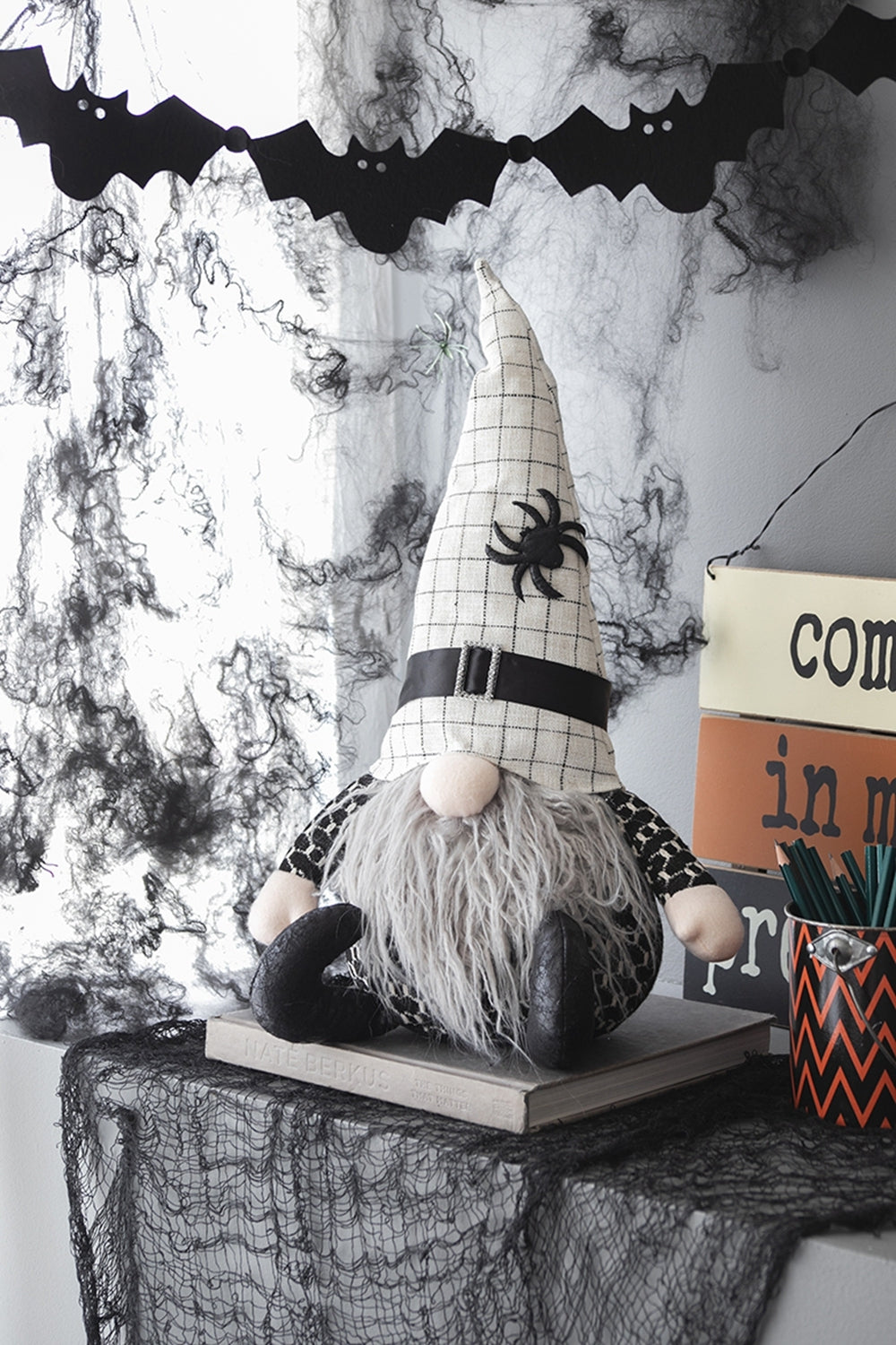Handcrafted Pair of 23-Inch Halloween Gnomes by Bruce