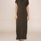Grace & Mila - V-neck At The Back Peace Maxi Dress