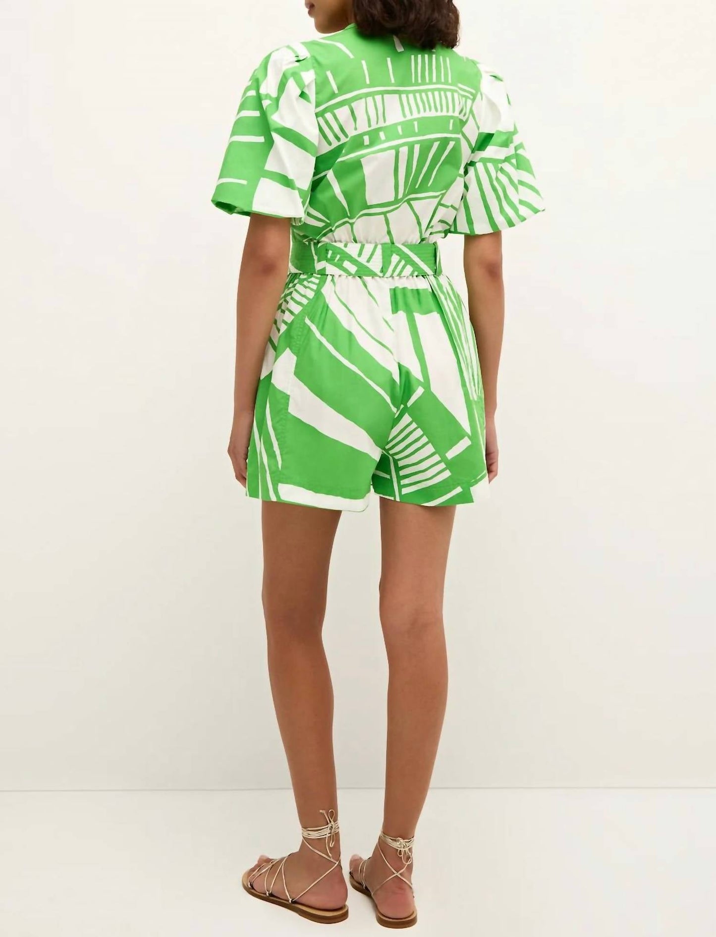 Marie Oliver - Devin Button-front V-neck Romper