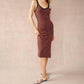 Bella Dahl - Crocheted Trim V-neck Midi Dress
