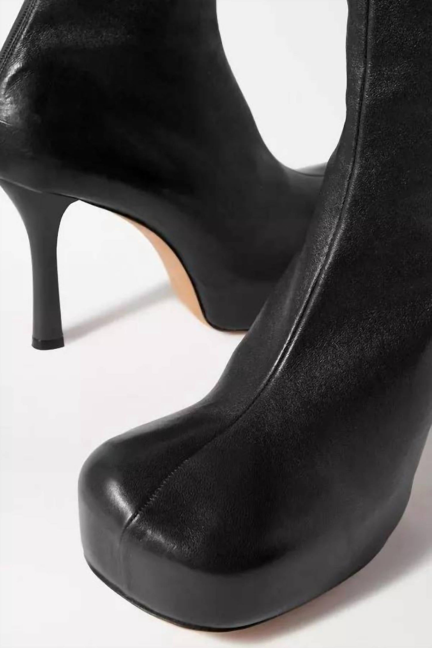 Bottega Veneta - Pre-loved Women Leather Platform Ankle Boots