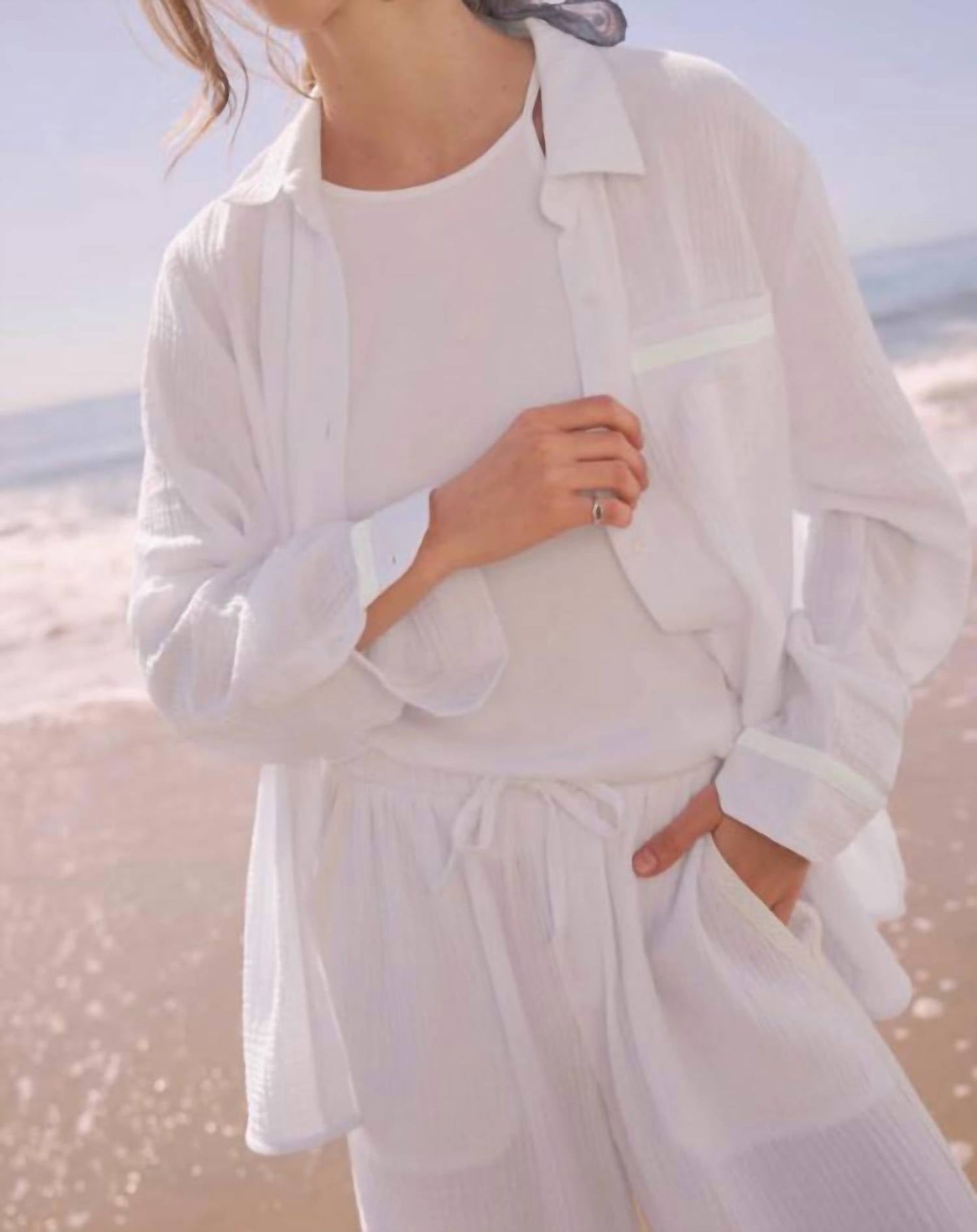 Splendid - Knit Gauze Button Shirt