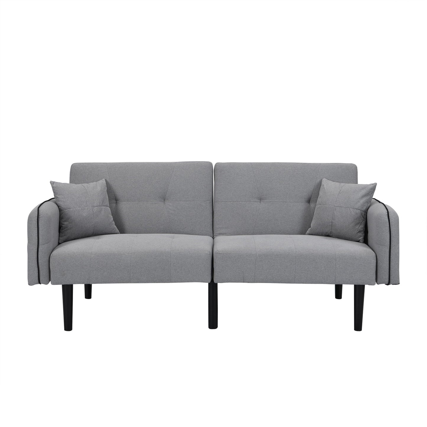 Modern Folding Ottoman Sofa Bed With Stereo System - Gray