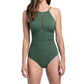 Profile By Gottex - High Neck Key Hole One Piece Swimsuit