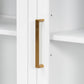 Storage Cabinet 3 Doors Stylish Style White