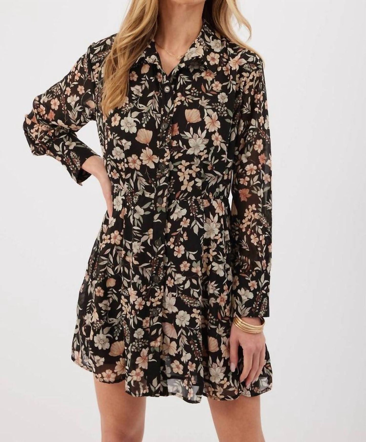Kylie Paige - Stone Floral Mini Dress