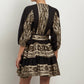 Greek Archaic Kori - Chemisier Short Sleeve Belted Dress