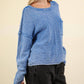 Very J - Mineral Wash Sweater Pullover