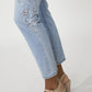 Frank Lyman - Embroidered Mid-rise Slim Jeans