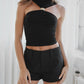 Beige Botany - High Neck Ring Top