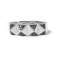 14K White Gold 1/4 Cttw Treated Blue Diamond Pyramid Band Ring (Blue Color, SI1-SI2 Clarity)- Size 7