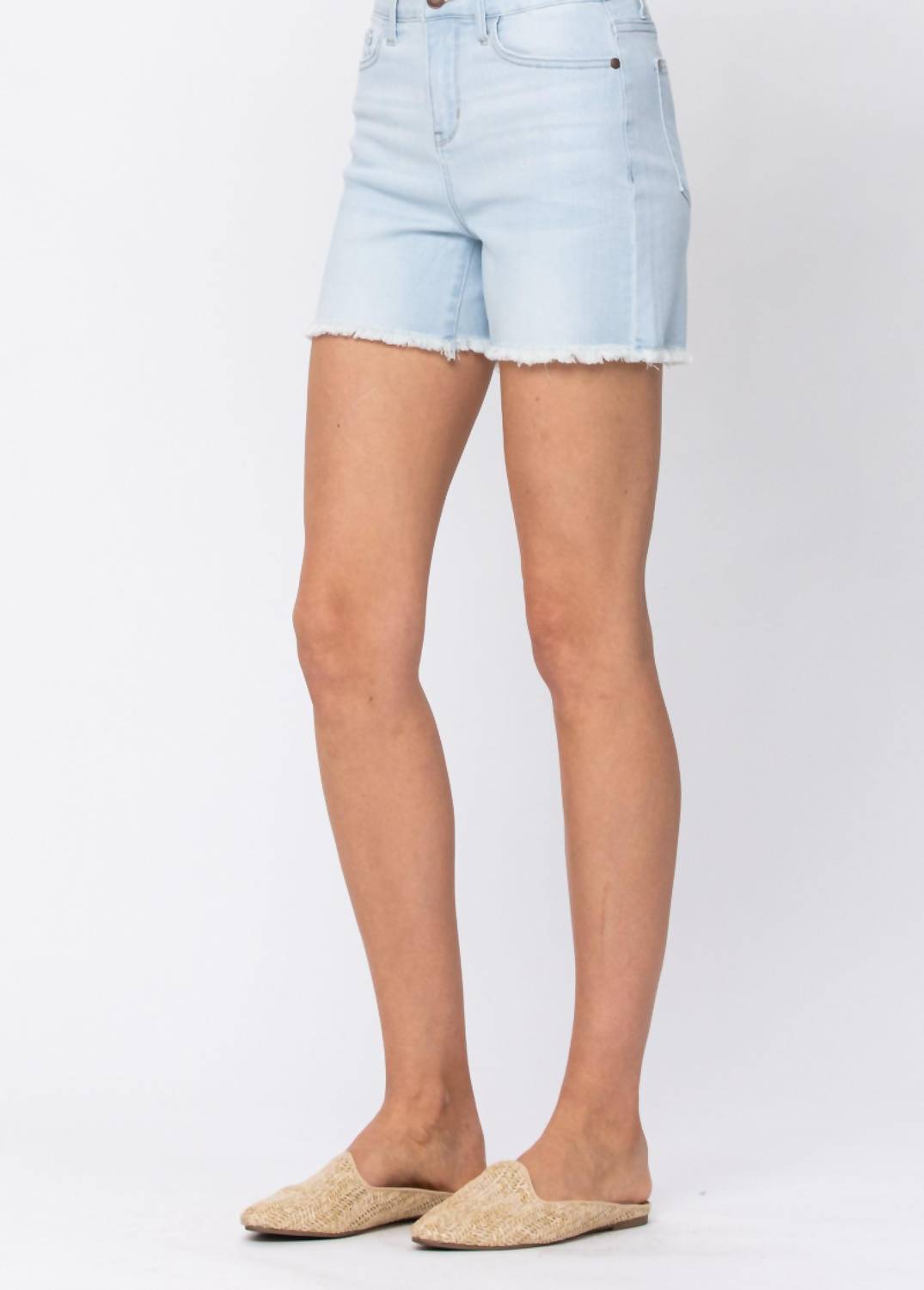 Judy Blue - High Waist Bleach Cut Off Shorts