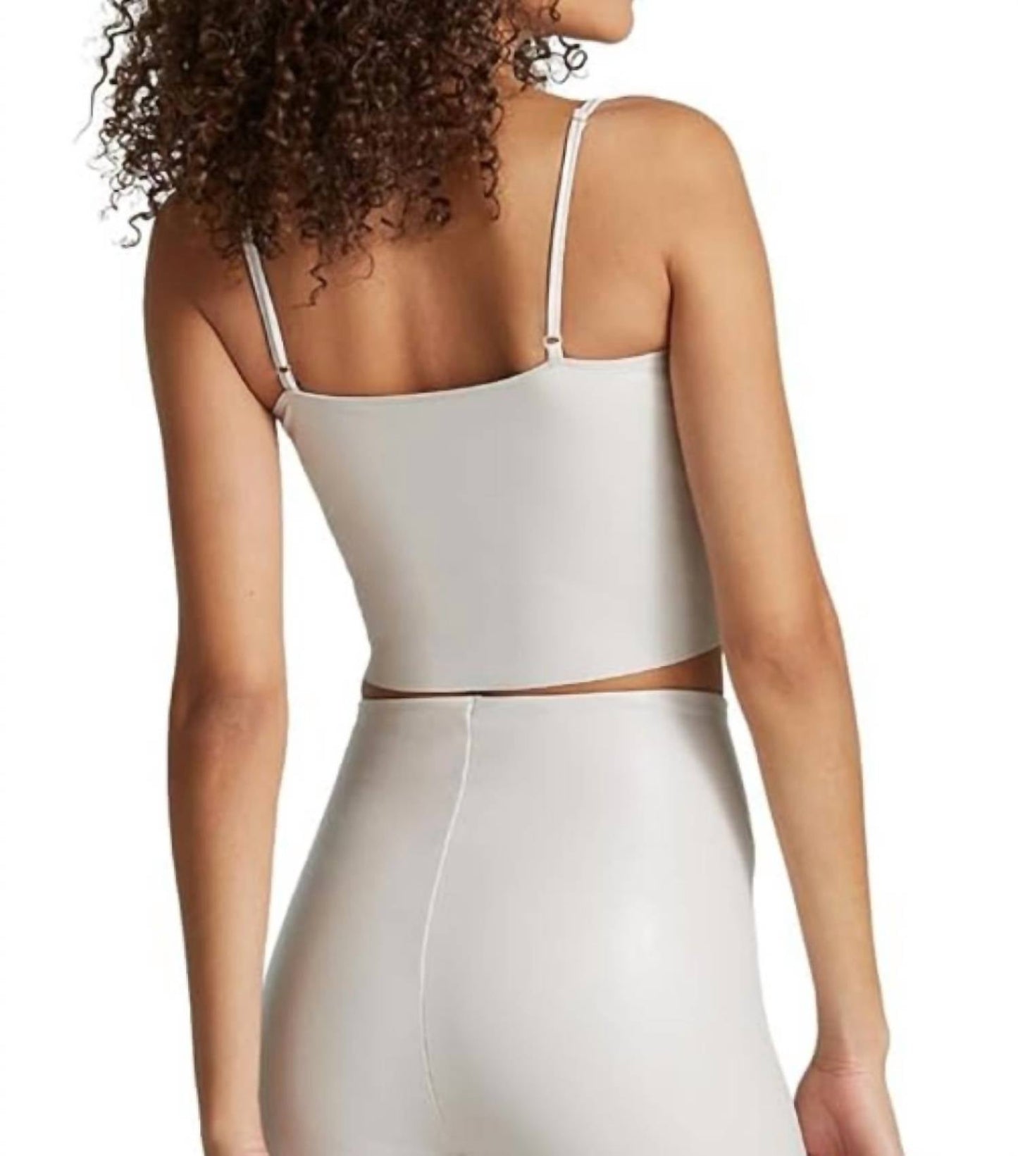 Commando - Faux Leather Cropped Cami Top