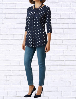 Calypso - Polka Dot Blouse Top