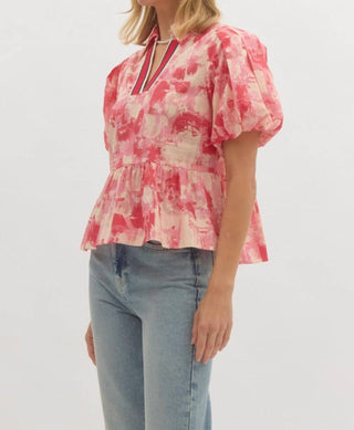 Entro - Abstract Print Top