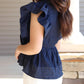 Entro - Women's Nautical Short Sleeve Top