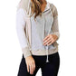 Double Take - Chic Color Block Hoodie With Seam Details
