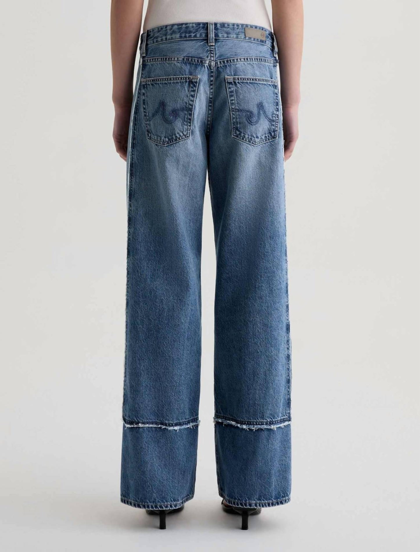 Ag Jeans - Adria Low Rise Paneled Wide Leg Jeans
