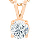 Diana M Jewels - 14kt 0.75 Cts Fine Lab Grown Diamond Solitaire Pendant Necklace