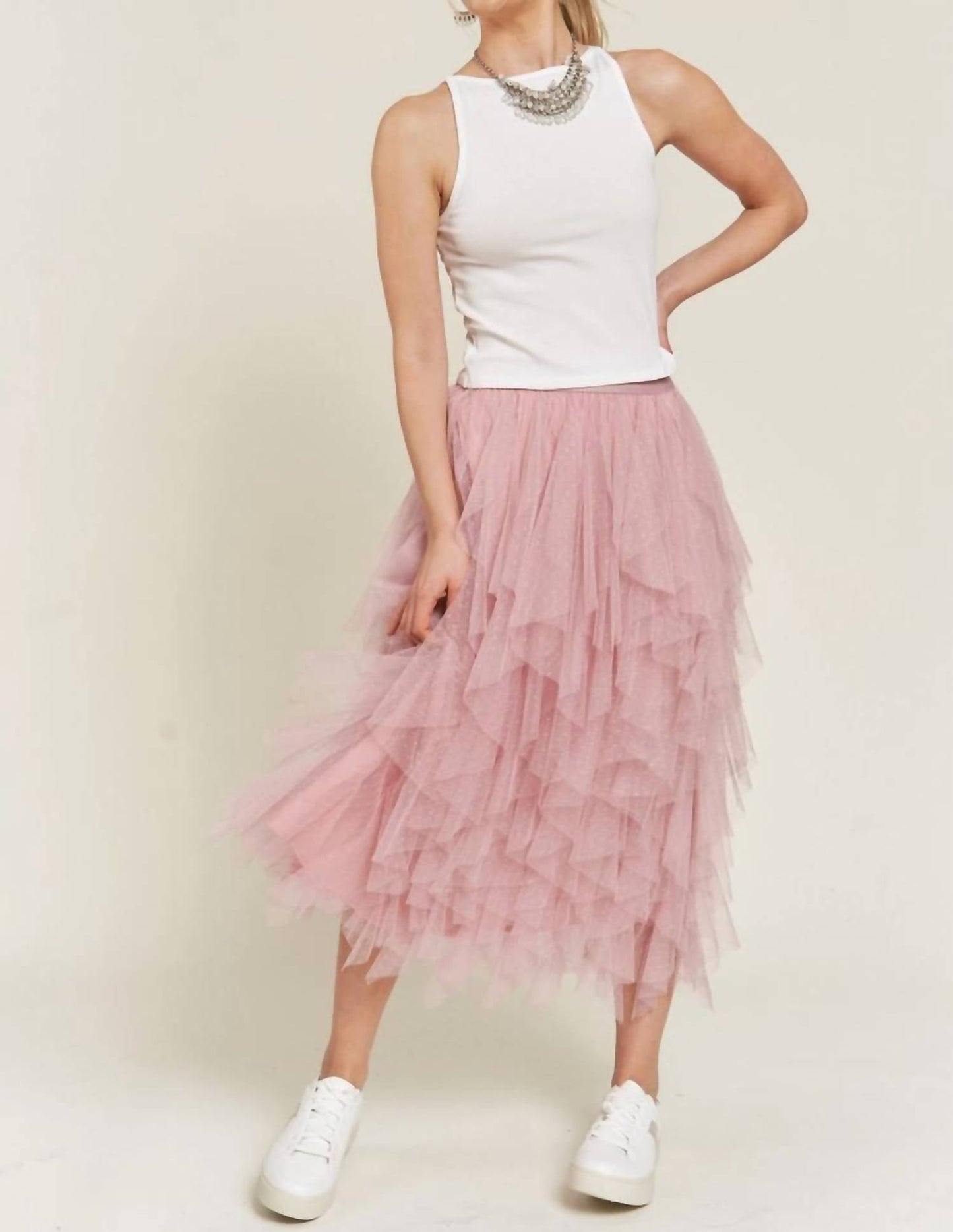 Jade By Jane - Tiered Mesh Skirt