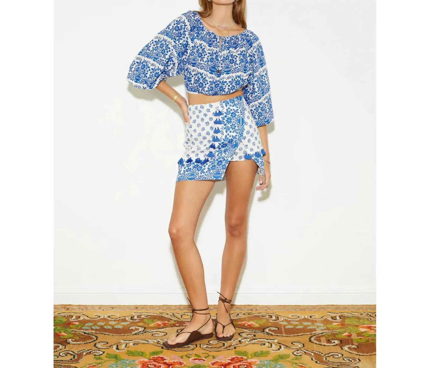 Boteh - Petale Off Shoulder Crop Top