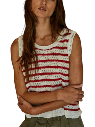 By Together - Knit Sweater Acrylic Nylon Striped Sleeveless Top