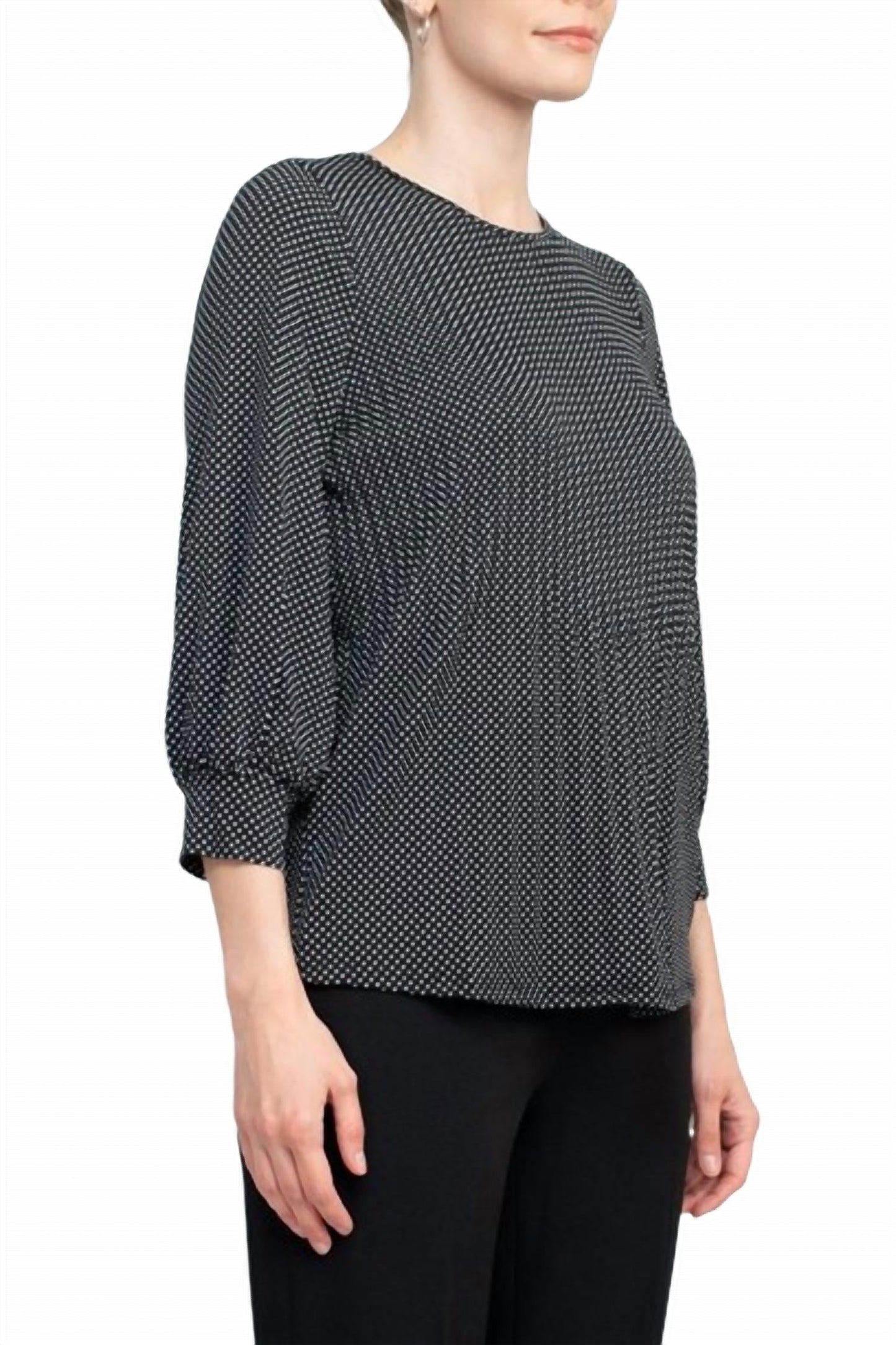 Adrianna Papell - Three-quarter Sleeve Crepe Top