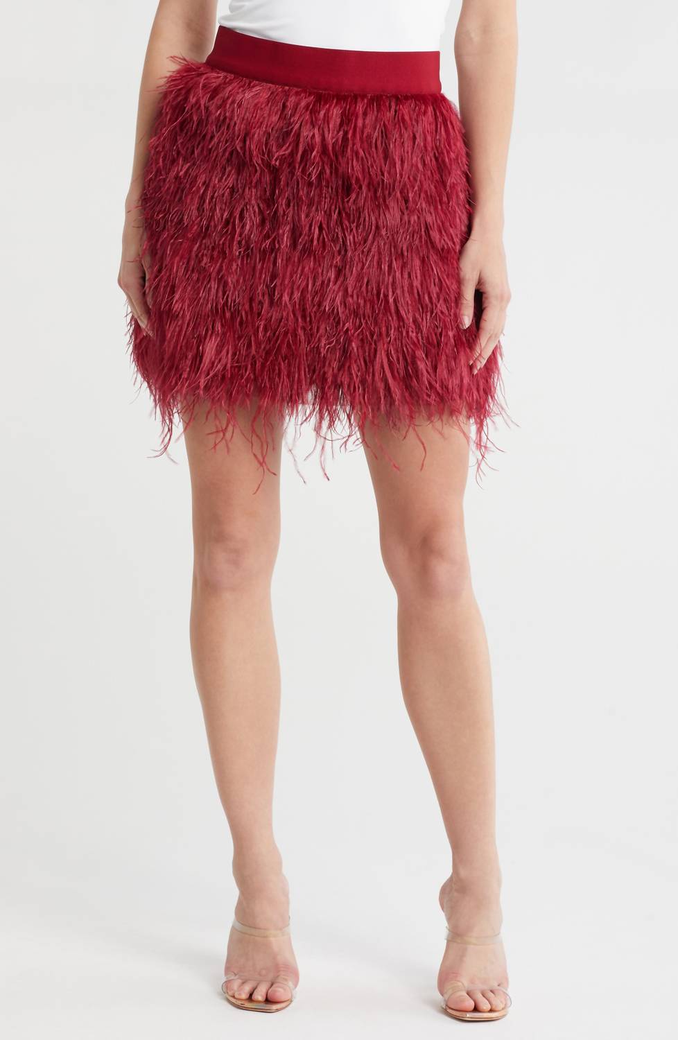 Alice + Olivia - Cina Feather Mini Skirt