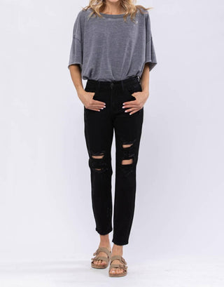 Judy Blue - High Waist Destroyed Boyfriend Denim Jeans