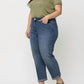 Vervet By Flying Monkey - Curvy Cuffed Boyfriend Jeans