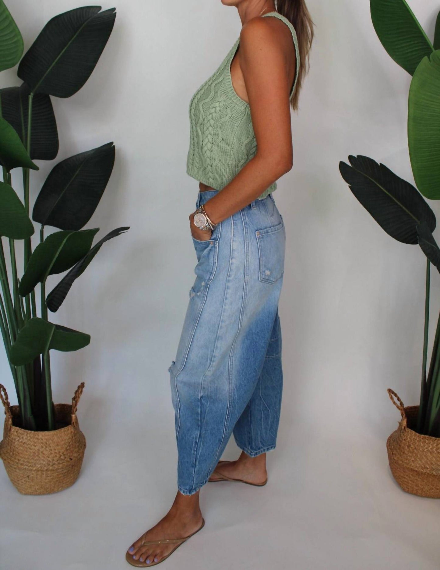 Free People - Good Luck Mid-rise Barrel Jeans