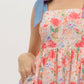 Entro - Floral Print Tie Shoulder Midi Dress