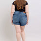Judy Blue - Mid Rise Tummy Control Mid Length Denim Short