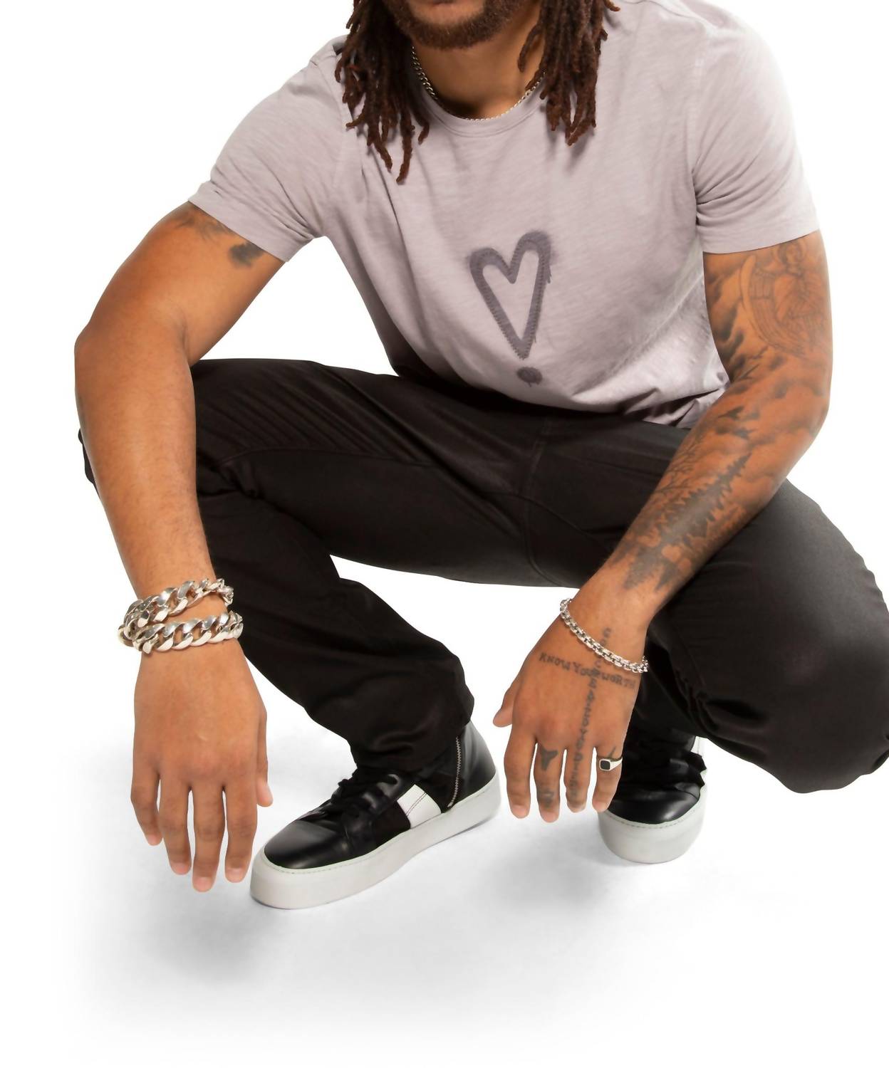 On This Day - Exclamation Heart Graphic Short Sleeve Knit Tee