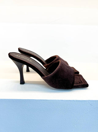 Alohas - Women's Puffy Velvet Block Heel