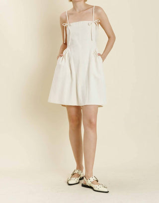 Aureum - Stevie Bow Trim Mini Dress