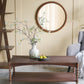 Rustic Brown Wood Coffee Table with Turned Spiral Legs and Lower Shelf