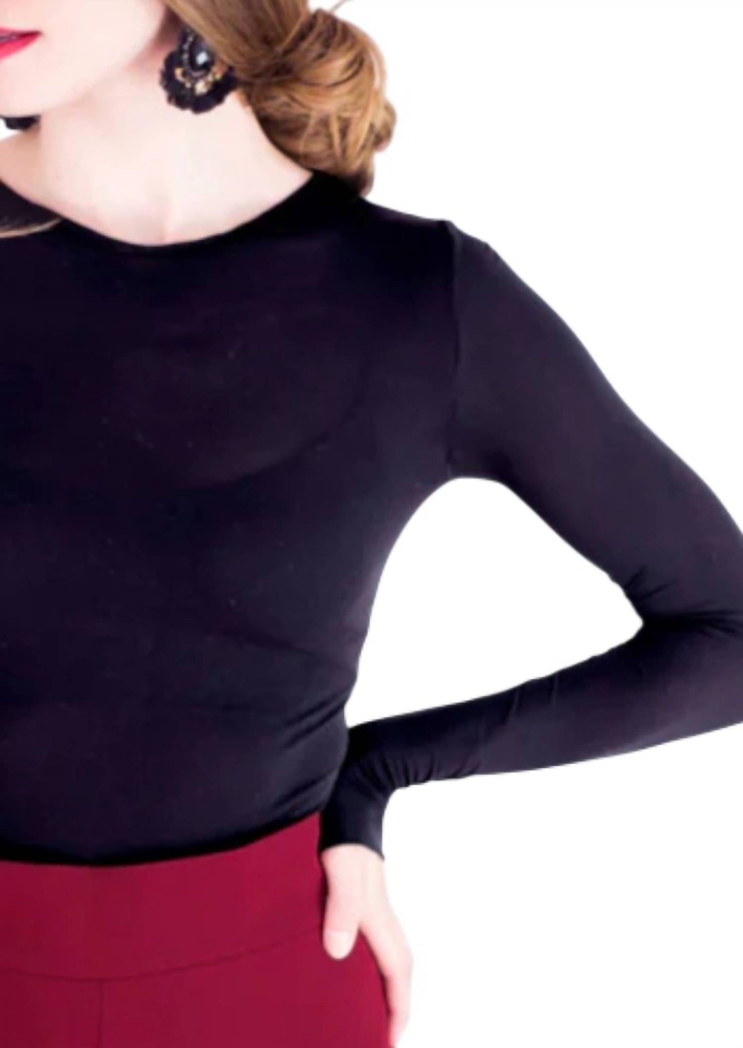 Amb Designs - Solid Raw Edge Second Skin Top